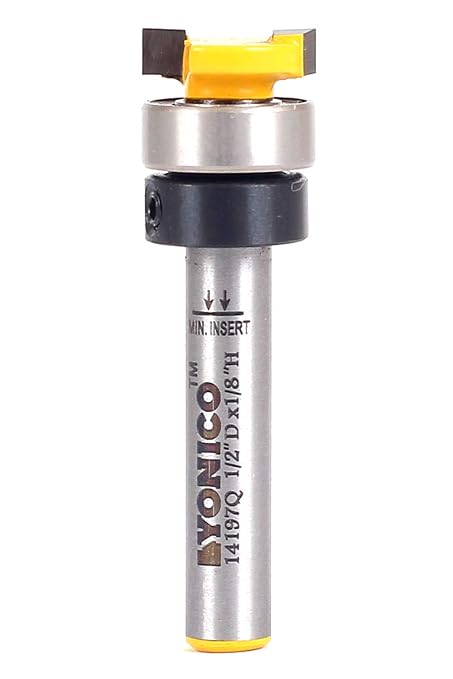 YONICO Flush Trim Router Bit 1/2-Inch Diameter 1/4-Inch Shank 14197q by Yonico