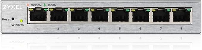 Zyxel 8-Port Gigabit Easy Web Managed Plus Switch, Sturdy Metal, Jubmo Frames by ZYXELNETWORKS
