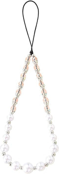 Beaded Phone Charm Lanyard Strap Girly Style Fixed Beads Pearl Lanyards by Staqlo