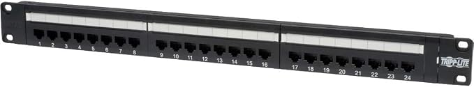 TRIPP LITE 24-Port 1U Rackmount Cat6 Cat5 110 Patch Panel 568B, RJ45 Ethernet by TrippLite