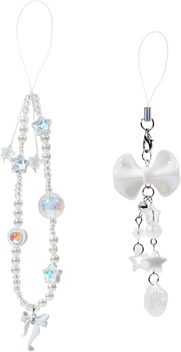 CMVFYL Beaded Camera Wrist Strap, Cute Phone Charms Strap, Pearl Bracelet Wrist by CMVFYL