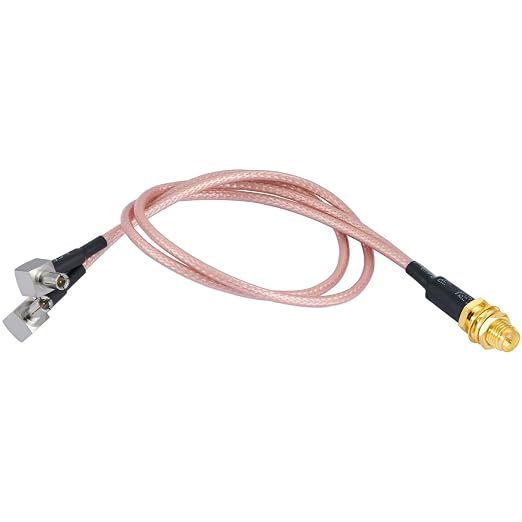 RP SMA Female to Dual TS9 Male Right Angle Connector RF Coax Cable RP SMA - Image 2