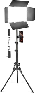LED Video Lighting Kit with Barn Door, Kewaiaa Bi-Color Studio Lights with by Unknown