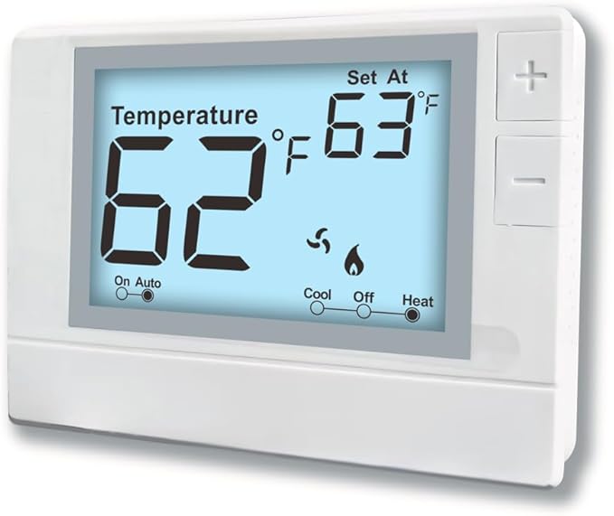 Multi Stage Thermostat for Home Cooling and Heating, 2 Heat/2 Cool, Super Clear by Coiiwsei