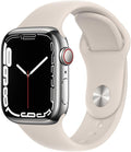 Apple Watch Series 7 Silver Stainless Steel Case by Amazon+Renewed