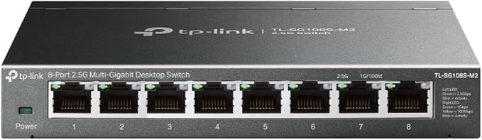 TP-Link TL-SG108S-M2 | 8-Port Multi-Gigabit 2.5G Ethernet Switch | Unmanaged by TP-Link