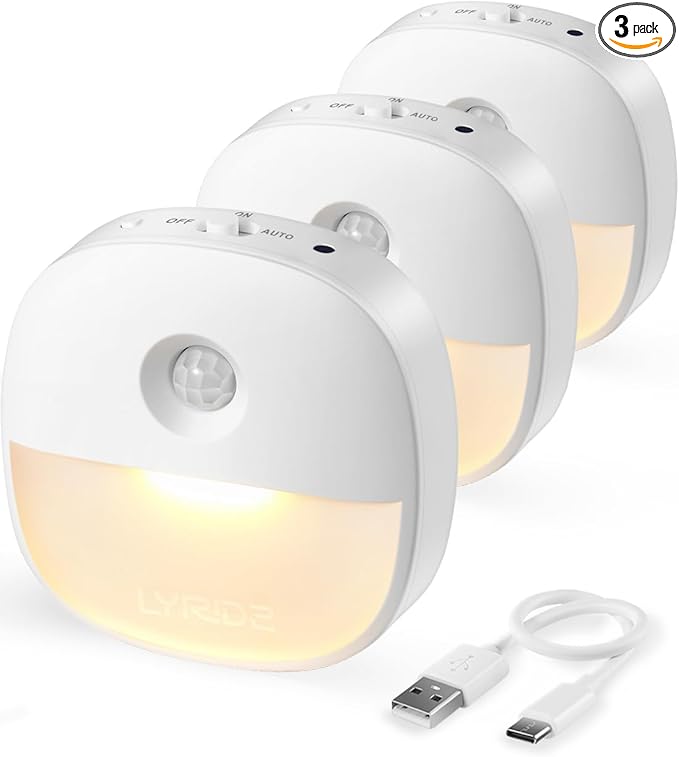 Lyridz Rechargeable Night Light, Motion Sensor Battery Nightlight, Mini by LYRIDZ