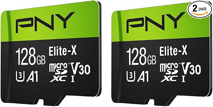 PNY 128GB Elite-X™ Class 10 U3 V30 A1 microSDXC Flash Memory Card by PNY