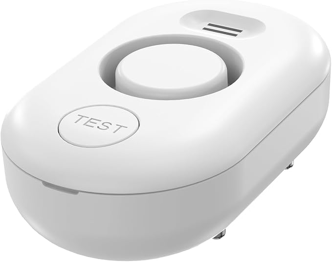 Water Leak Detector for Home, 100dB Water Sensor Alarm, Flood/Drip Leakage by METAK