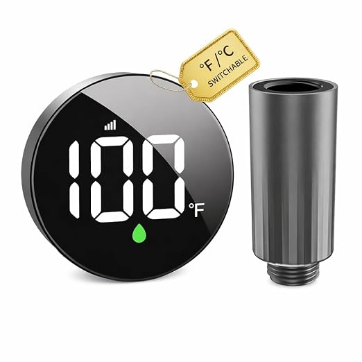 Longriver MX08 Shower Temperature Display, Shower Thermometer by DesignedforaSpa-LikeShower