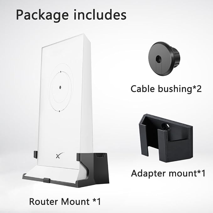Starlink Router & Ethernet Adapter Wall Mount Kit, 3/4 inch Wall Hole Cable - Image 2