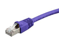 Monoprice Cat6A 7ft Purple Patch Cable Double Shielded 26AWG 10G Pure Bare by Monoprice