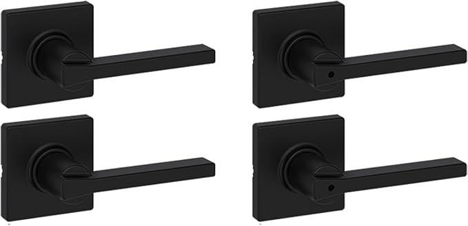 Kwikset Casey Hallway Passage and Bed/Bath Privacy Door Handle 4 Pack, 2 by Kwikset