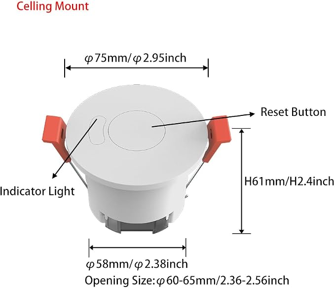 Presence Sensor, WenzhiIoT Smart Motion Sensor WiFi 5.8 GHz Radar MmWave - Image 6