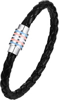 Nanafast Titanium Stainless Steel Rainbow LGBT Pride Bracelet Handmade Braided by Nanafast