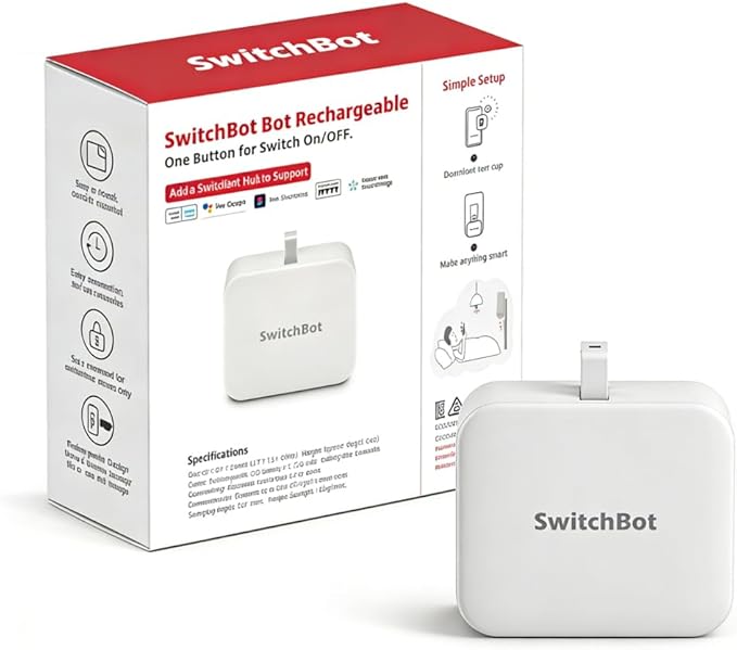 SwitchBot Rechargeable Smart Switch Button Pusher – Fingerbot by SwitchBot