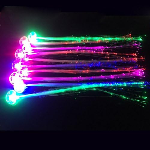 20pcs Multicolor LED Flashing Fiber Optic Hair Barrettes - Image 5