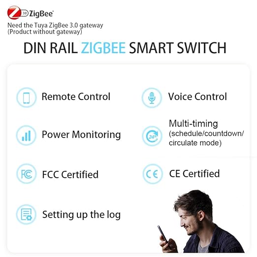 TONGOU ZigBee DIY Smart Switch 63A| DIN Rail Switch| 1P+N 90-240VAC| Real-time - Image 3