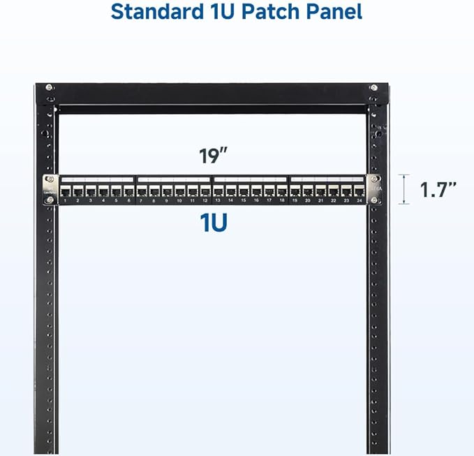 Cable Matters 1U 19-Inch 24-Port 10Gbps Cat6A Ethernet Patch Panel - Image 6