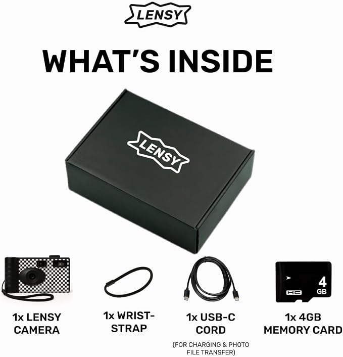 LENSY Screen Free Digital Camera | Four Built in Filters | Rechargeable - Image 3