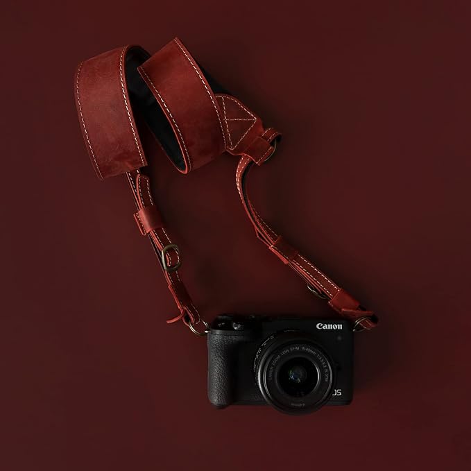MegaGear SLR, DSLR Sierra Series Genuine Leather Camera Shoulder or Neck Strap - Image 2
