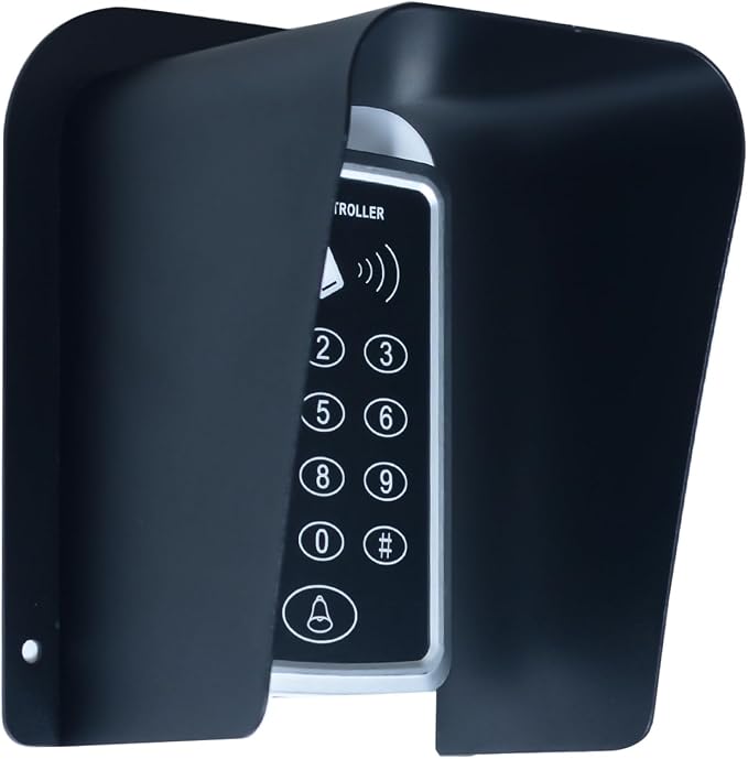 Doorbell Rain Cover Black Metal Cold Rolled Steel Shell Protector by dgyezhao