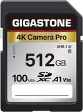 【5-Years Data Recovery】 GIGASTONE SD Card 512GB Memory Card 4K Pro Series Speed by Gigastone