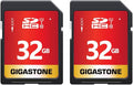 GIGASTONE 32GB SD Card 2-Pack UHS-I U1 Class 10 SDHC Memory Card High-Speed by Gigastone