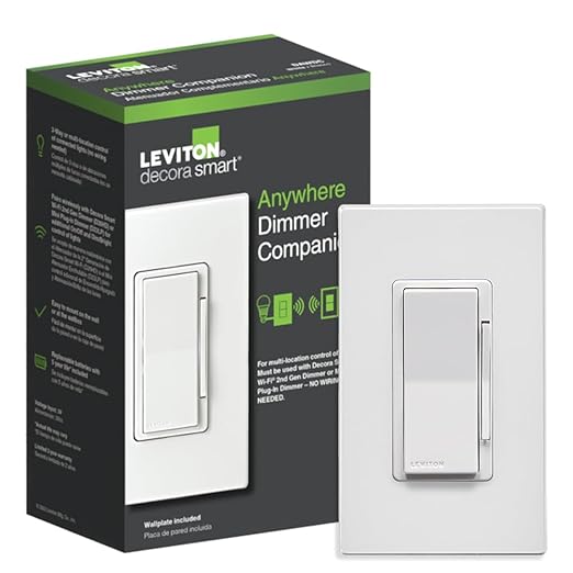 Leviton Decora Smart Dimmer Anywhere Companion, Add Wire-Free 3-Way/4-Way/5-Way by Leviton
