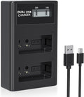 LP LP-E17 Battery Charger, LCD Display & USB-C Dual Slot Charger Compatible by LP