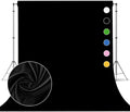 Black Photo Backdrop for Photoshoot, Fabric Background for Product Photography by TERSUM