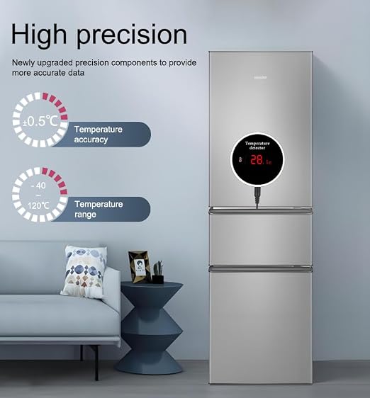 WiFi Refrigerator Thermometer: Digital Fridge Thermometer, LCD Display - Image 4