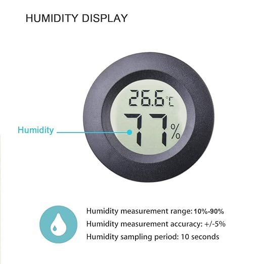 4pcs Mini Hygrometer Thermometer Indoor Outdoor Round Humidity Meter - Image 4