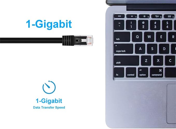 Monoprice Cat5e 50ft Black Patch Cable UTP 24AWG 350MHz Pure Bare Copper - Image 5