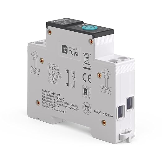 TONGOU ZigBee DIY Smart Switch 40A| DIN Rail Switch| 1P+N 90-240VAC| Real-time - Image 8