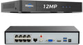 Hiseeu 12MP PoE NVR Network Video Recorder, Work by Hiseeu