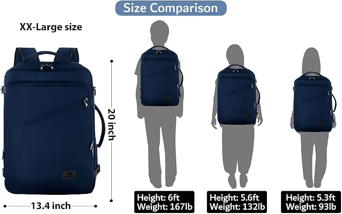 MATEIN Extra Large Mens Travel Backpack Carry on, Expandable Traveling Backpack - Image 3