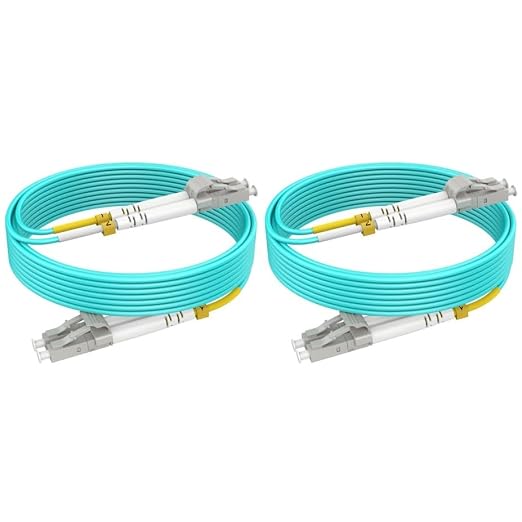 OM3 Multimode LC to LC Fiber Patch Cable 3ft/1m-2PACK, MM Fiber Optic Patch by RamboCables