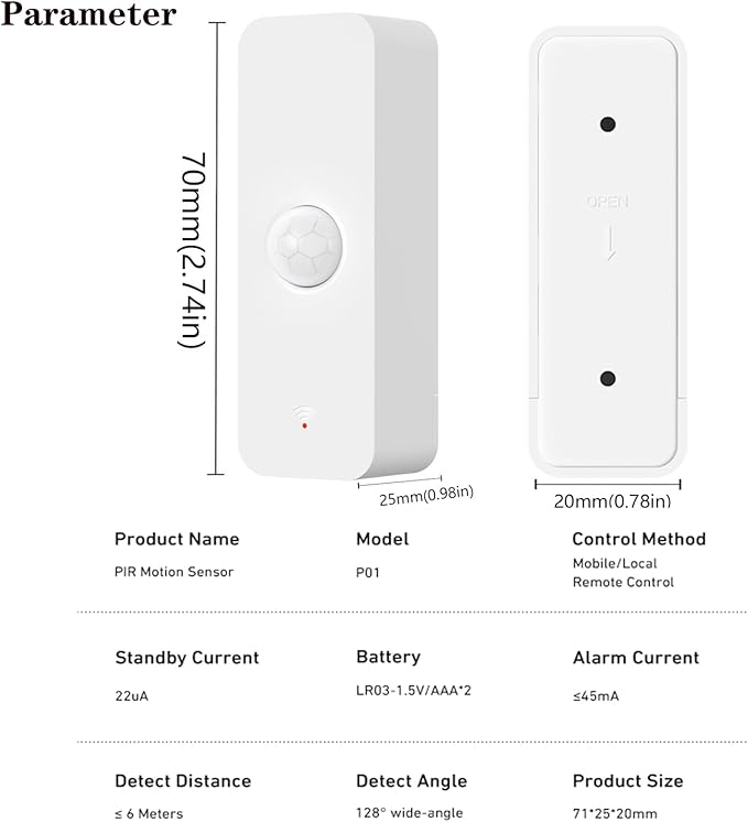 3-Pack Smart PIR Motion Sensor: WiFi Motion Detector - Image 7