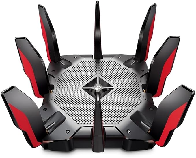 TP-Link - Archer AX11000 Tri-Band Wi-Fi 6 Router - Black/Red by Amazon+Renewed