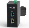 PROCET 10 Gbps Gigabit PoE+ Injector Din Rail, 30W Industrial PoE Adapter by PROCETPOESystem