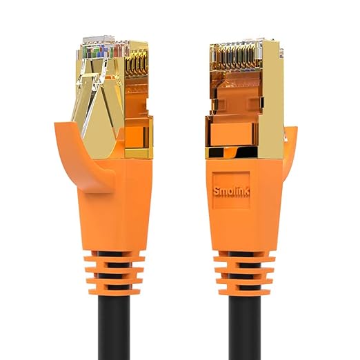 Cat 8 Ethernet Cable 6ft, Outdoor&Indoor, Double Shielded 26AWG 40Gbps 2000Mhz by Smolink