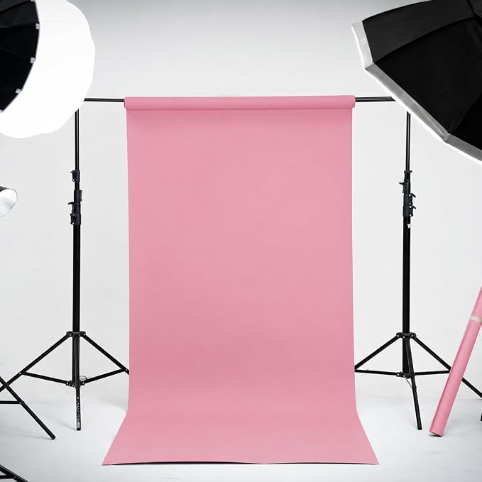 Kate Seamless Paper Backdrop for Photography Solid Pink Backdrop Paper - Image 2