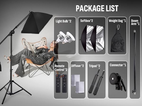 NiceVeedi 85W Photography Lighting, Remote Control, Studio Lights - Image 7