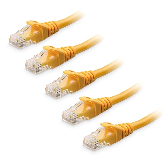 Cable Matters 10Gbps 5-Pack Snagless Cat 6 Ethernet Cable - 7ft by CableMatters