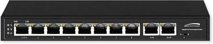 Speco P8S10G 10-Port Gigabit Network Switch by Speco+Technologies