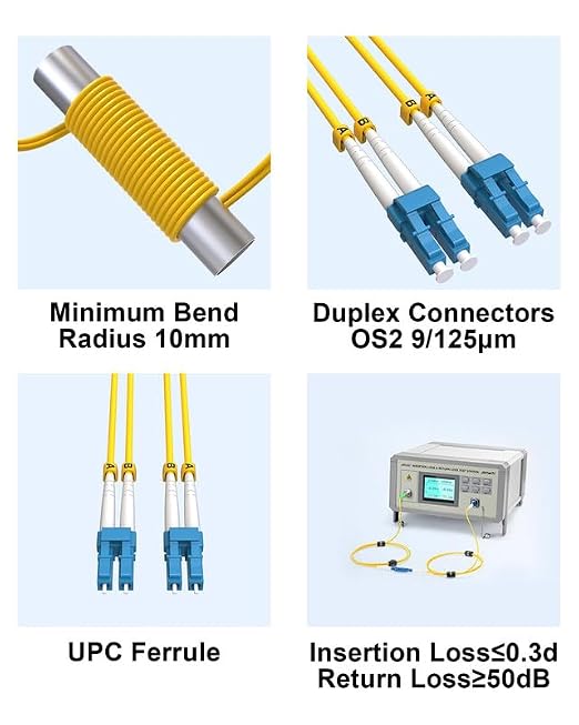 LC to LC Fiber Patch Cable Single Mode OS2, 150FT Fiber Cable, Individually - Image 5