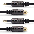 FosPower 24K Gold Plated Toslink to Mini Toslink Digital Fiber Optical S/PDIF by FosPower