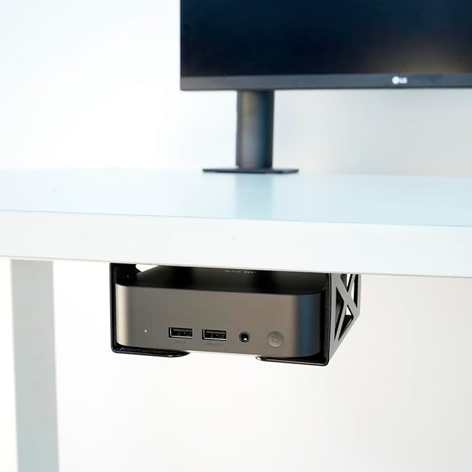 Under Desk Laptop/Mini PC Storage Mount, CPU Holder, Compatible - Image 4