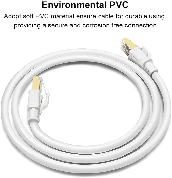 Yauhody CAT 8 Ethernet Cable 6FT, Outdoor Indoor 40Gbps High Speed SFTP 2000MHz - Image 5